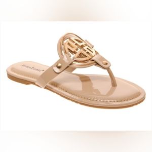 Limit24 womens sandal by pierre dumas - BRAND NEW - nude pat
